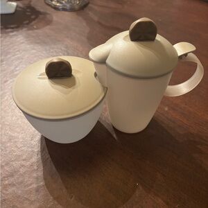 vintage Tupperware sugar and creamer set
